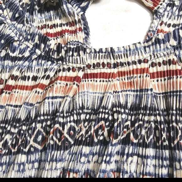 Women's LC Lauren Conrad Abstract Stripe Pleated Shift Dress - Picture 7 of 14